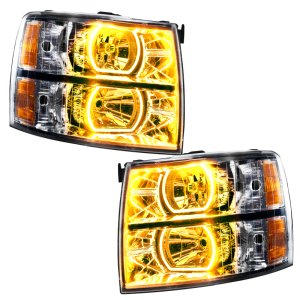 Chevrolet Silverado Headlight Assemblies - ORACLE Lighting - ColorSHIFT w/ BC1 Controller, Chrome Housing - `07-`13
